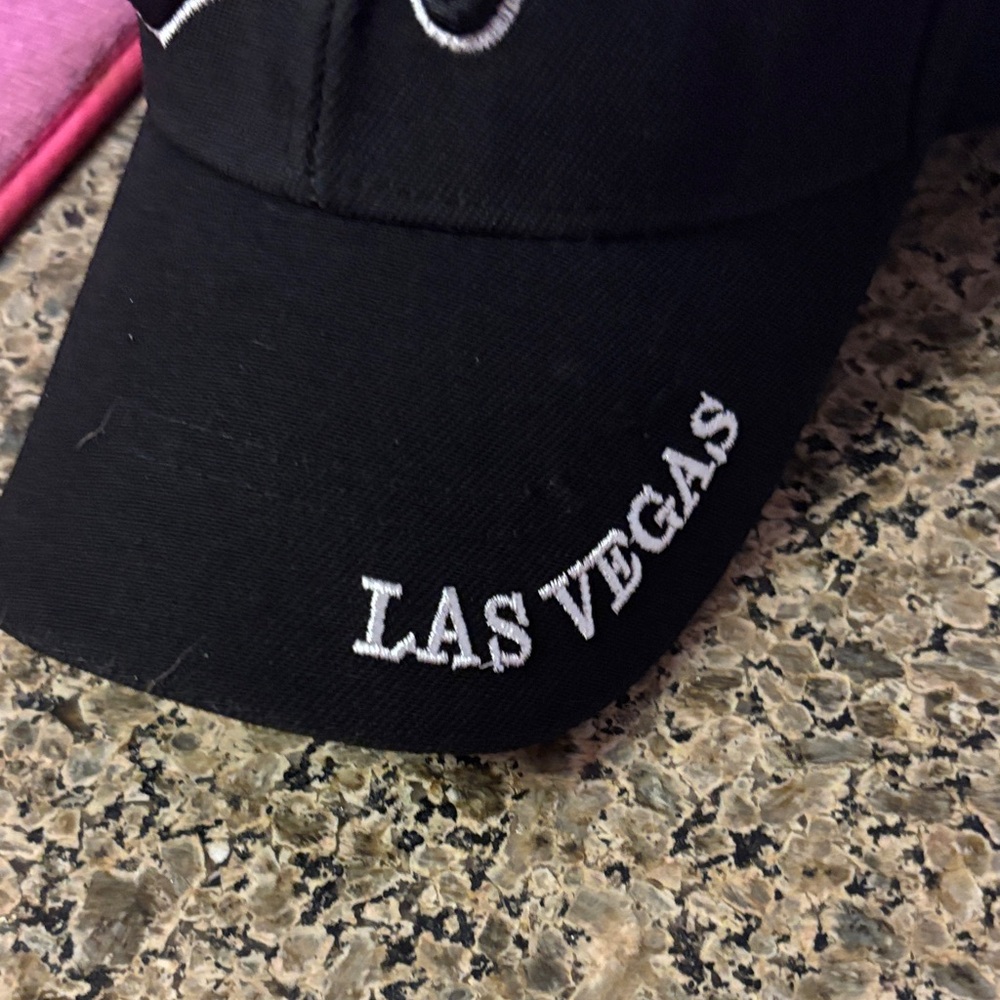 Las Vegas Embroidered Black Cap - Picture 2 of 5